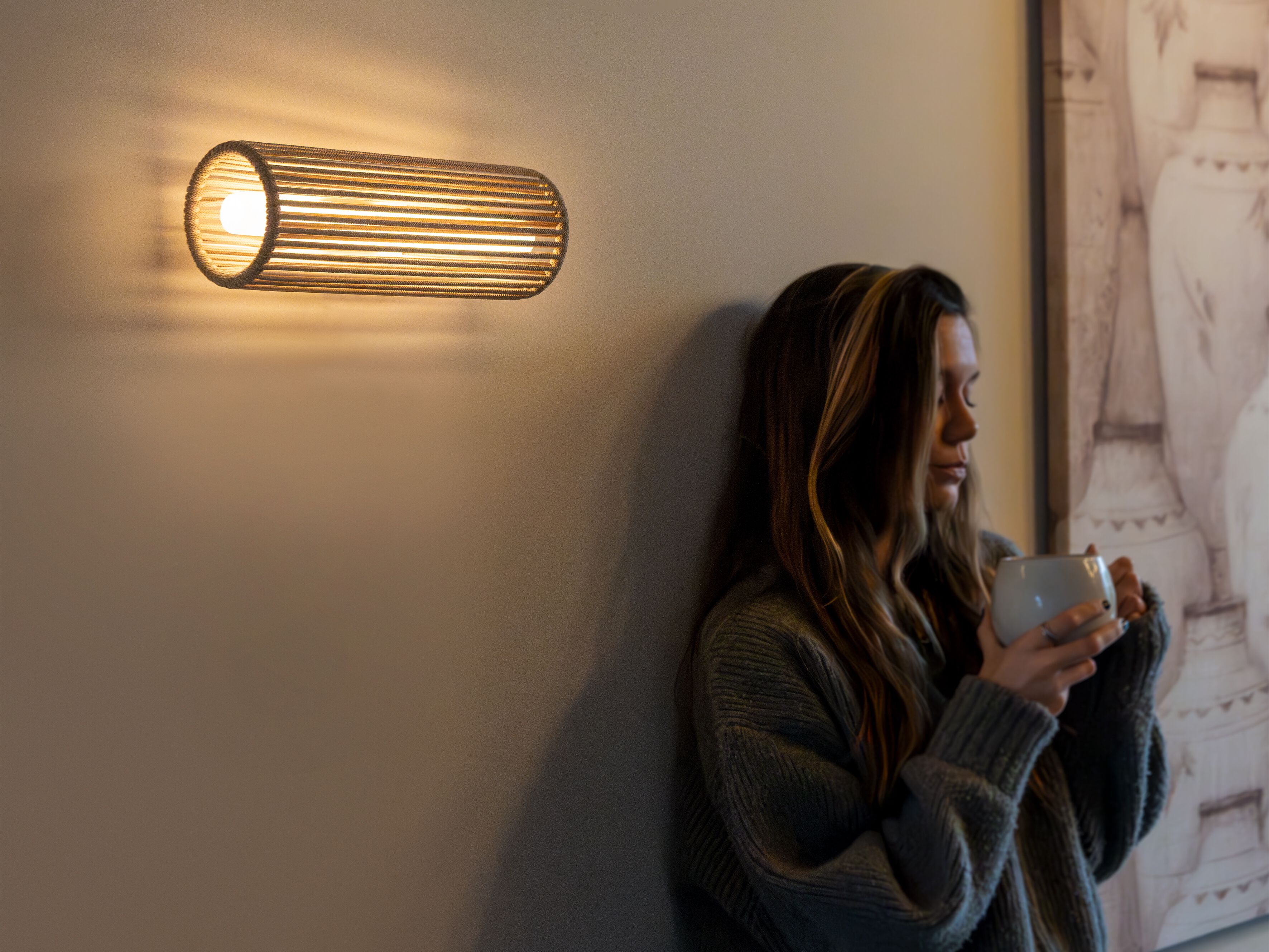 Светодиодный настенный светильник из переработанного металла и веревки Olé Lighting Habe ARCH-00151476 - Вид №3