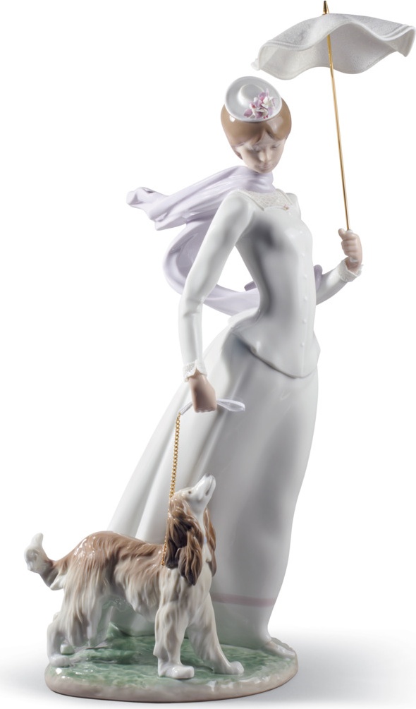 10669061 LLADRO Фигурка Lladro "Леди с шалью" 16х47см Фарфор Lladró 
