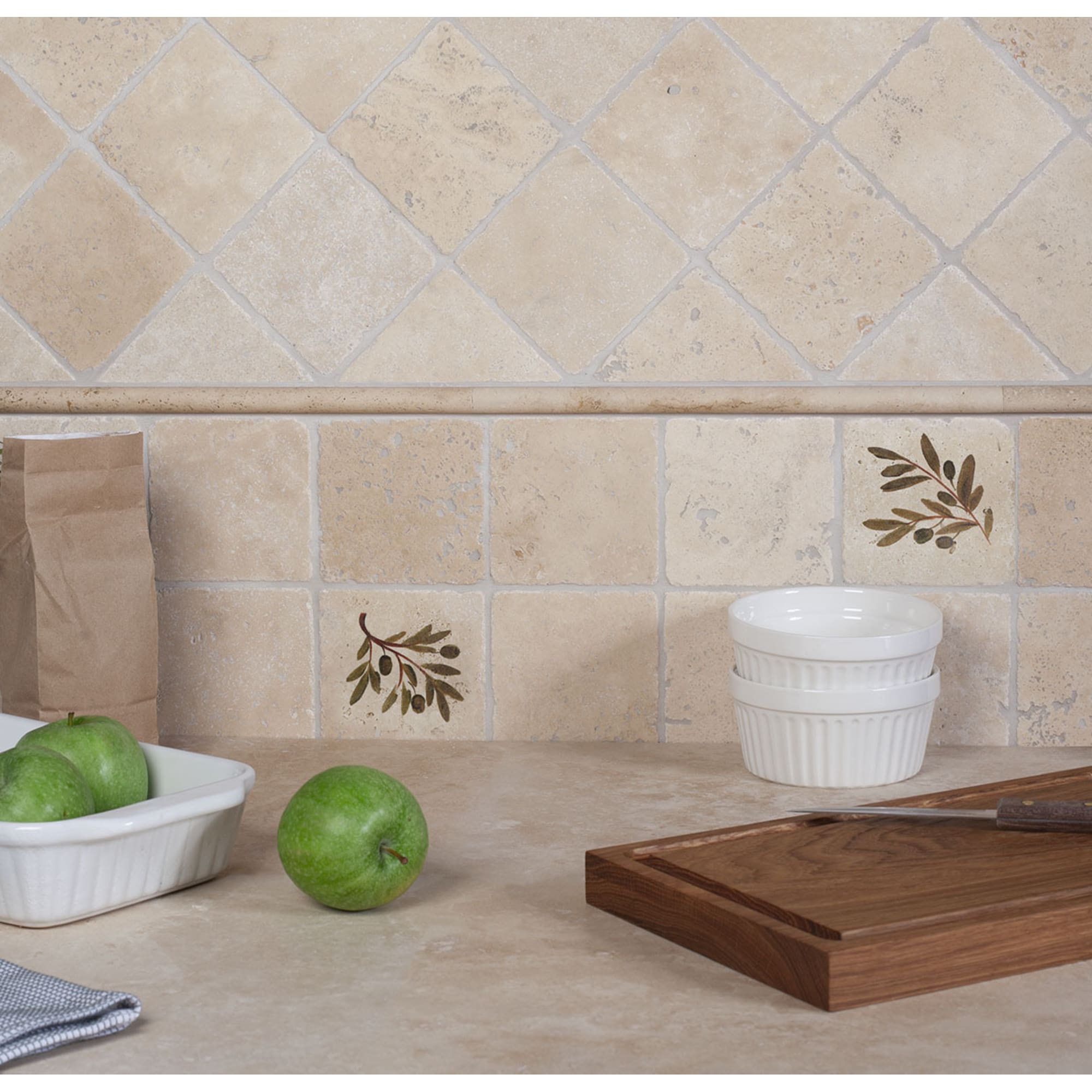 16993393 Декор Provance Оливки 5 10х10 см Травертин Provance Santreyd  - Вид №3