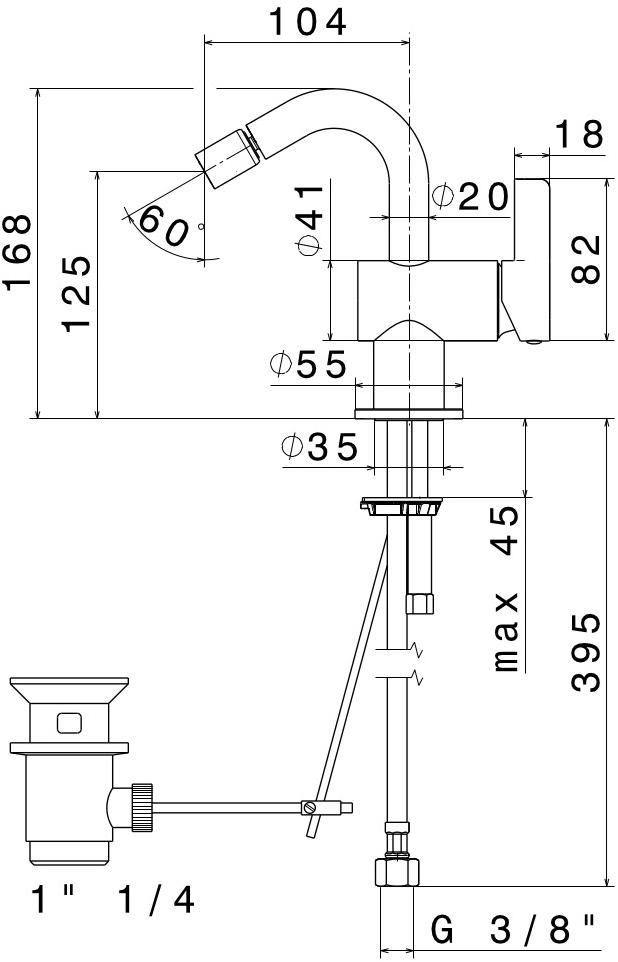 newform Смеситель для биде, однорычажный Blink chic 71025 - 71125 - Вид №2