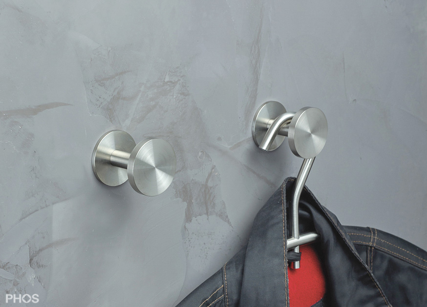 HA1-R40S40-B Крючок для полотенец, ø12 мм, длина 4,2 см, с розеткой PHOS  - Вид №2