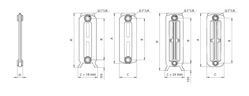 Чугун модульный водонагреватель Ercos Liberty ARCH-00070249 - Вид №2