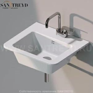 VL52L9016 Подвесная раковина настенная прямоугольная Ceramica Flaminia Volo белая