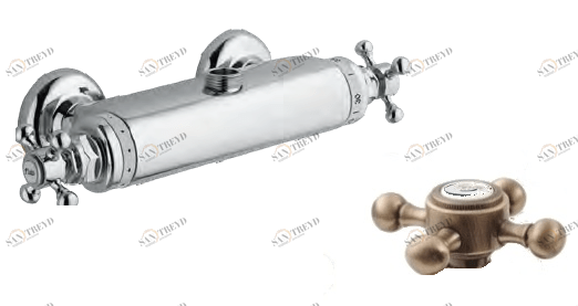 Смеситель термостатический для душа на 1 выход, верхнее (жесткое подключение) CEZARES GOLF-DS-T-02