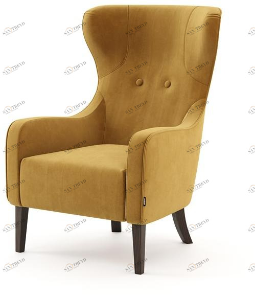 Domkapa Стул Wing из бархата с подлокотниками  Dkk26 