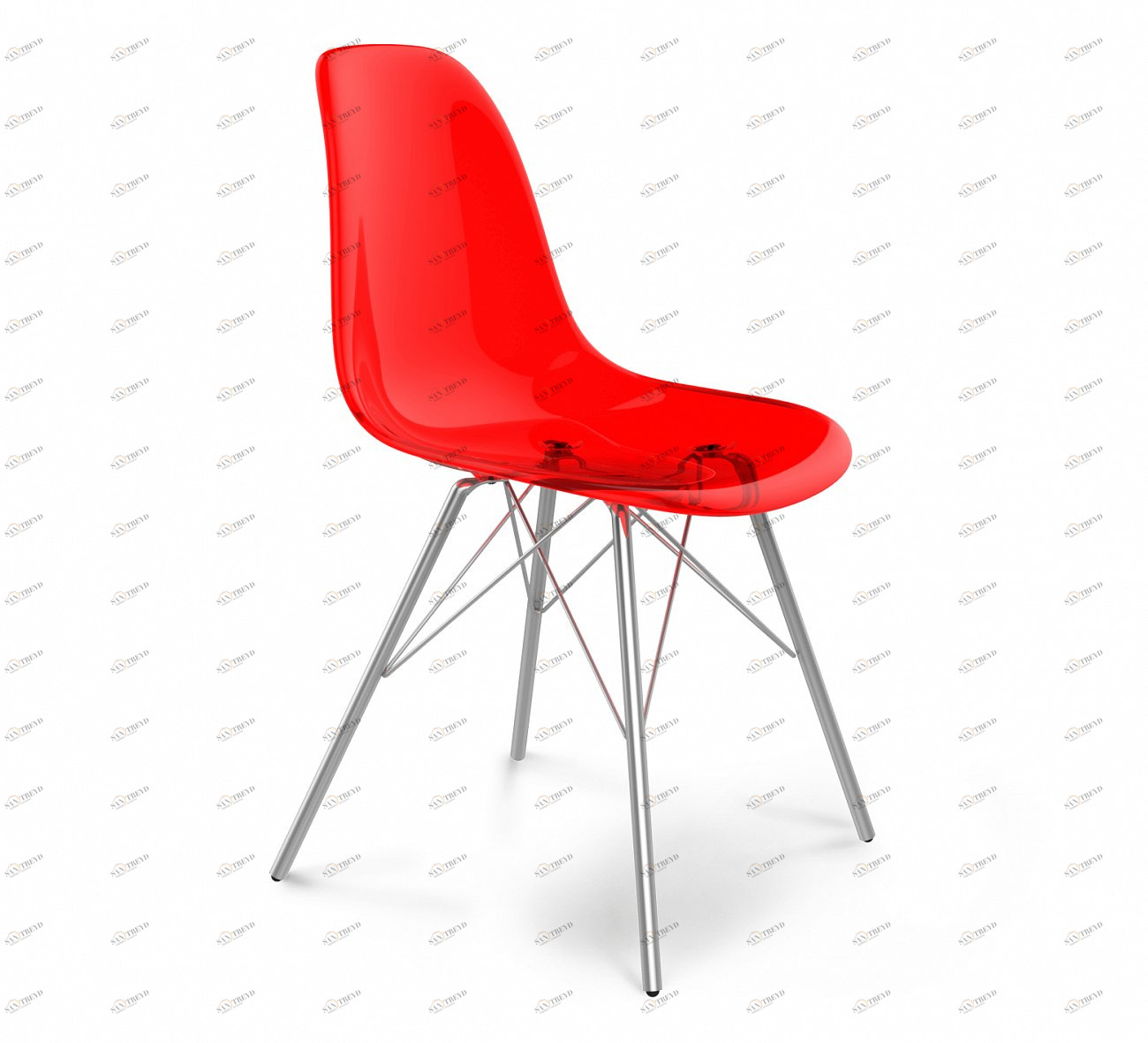 Стул DSR красный S37 (eames style) SHEFFILTON ДИЗАЙНЕРСКИЕ, EAMES STYLE 015587 Красный 
