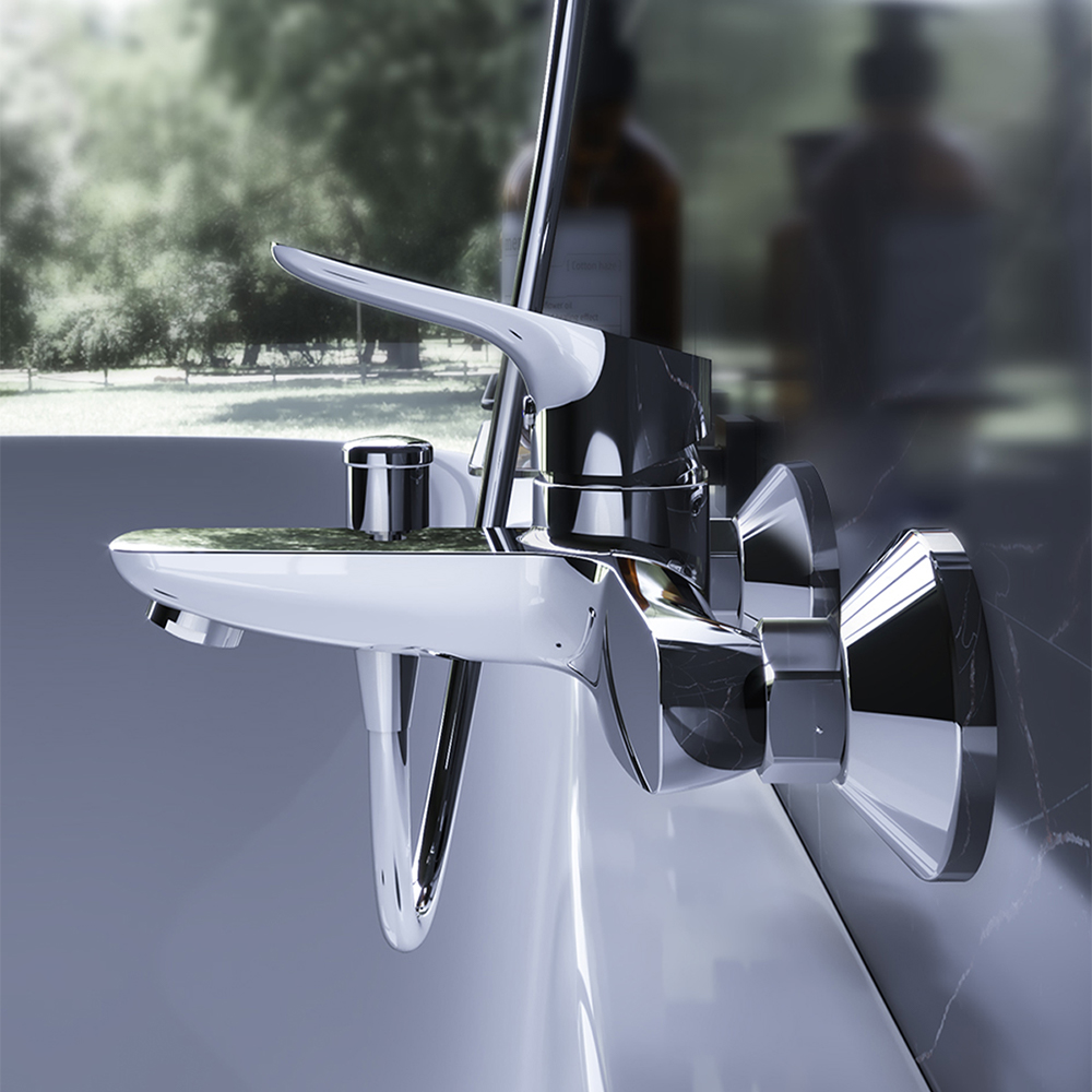 409007700 набор 3 в 1: смес. д/умывальника смес. для ванны/душа душ. комплект Damixa Origin Bit  - Вид №7