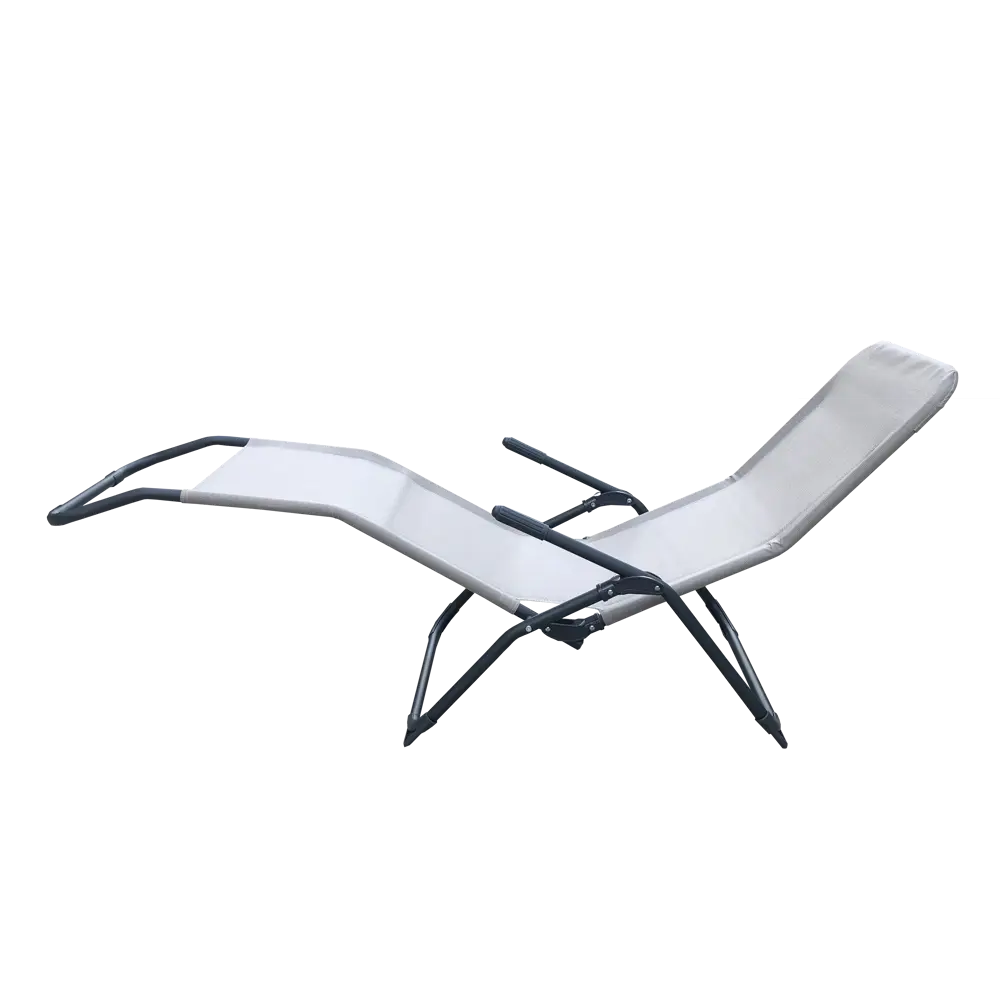 Шезлонг складной Naterial Fiesta 142x60x99 см сталь/ текстилен бежевый 82575556 STLM-2066965 Santreyd  - Вид №5