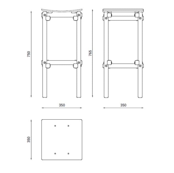 Высокий стул из ясеня Askia Fair and Square ARCH-00048076 - Вид №6