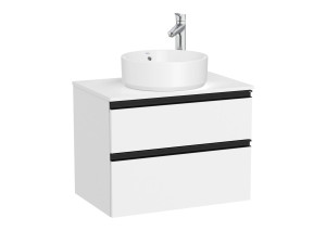 Деревянный подвесной умывальник с ящиками