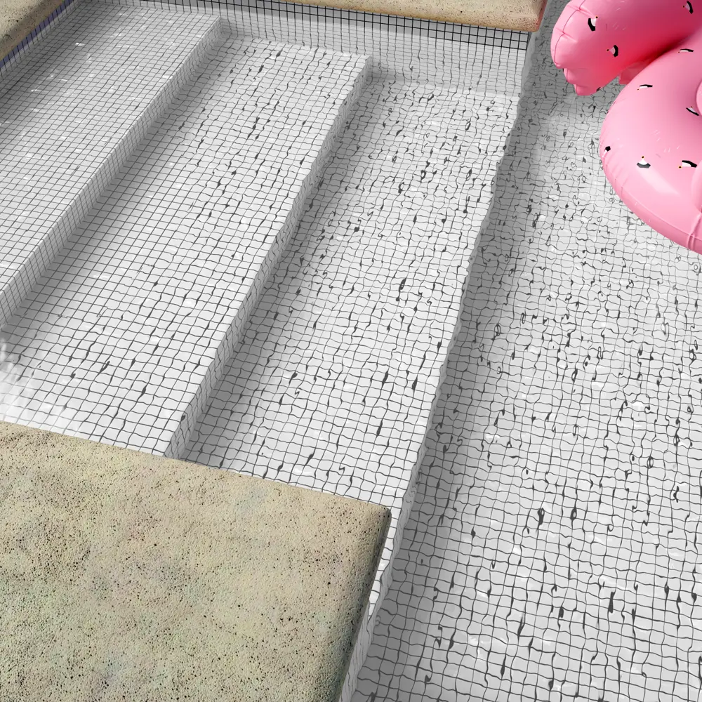 Стеклянная мозаика Kreaforta белая глянцевая 32.7×32.7 см 89400882 STLM-1572025 - Вид №9