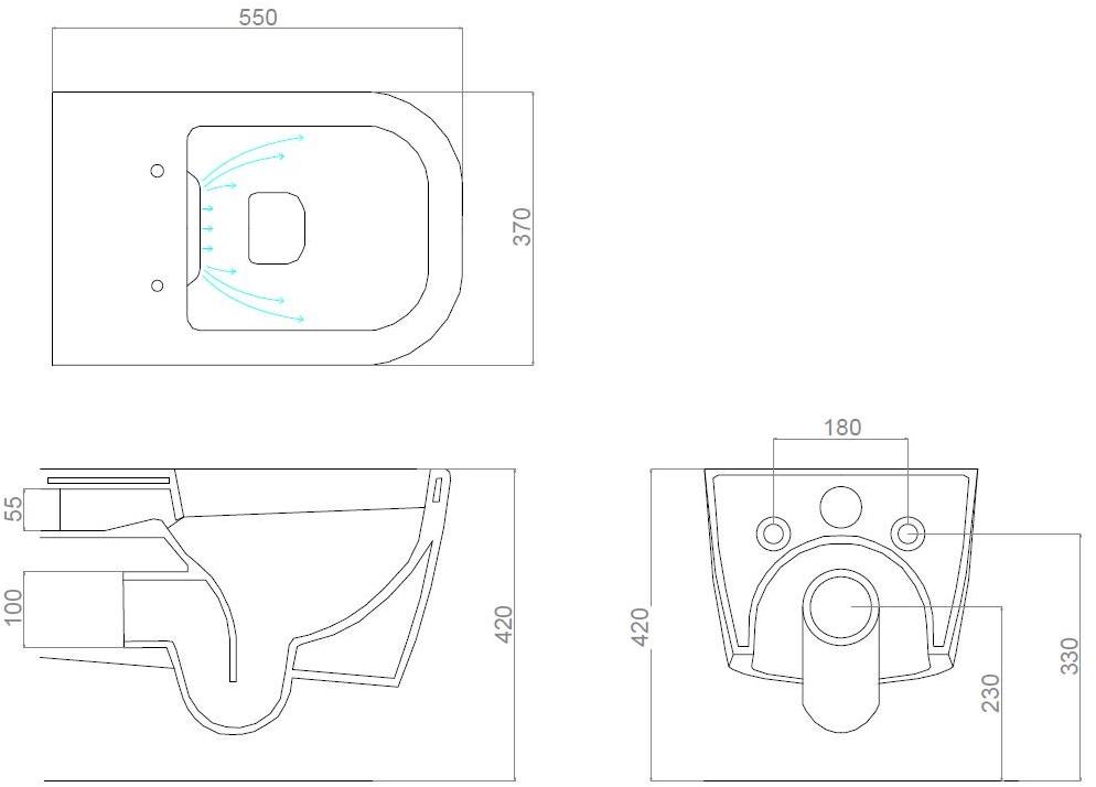 Wqrl Подвесной унитаз настенный Белый MOMA Design  Италия  - Вид №2