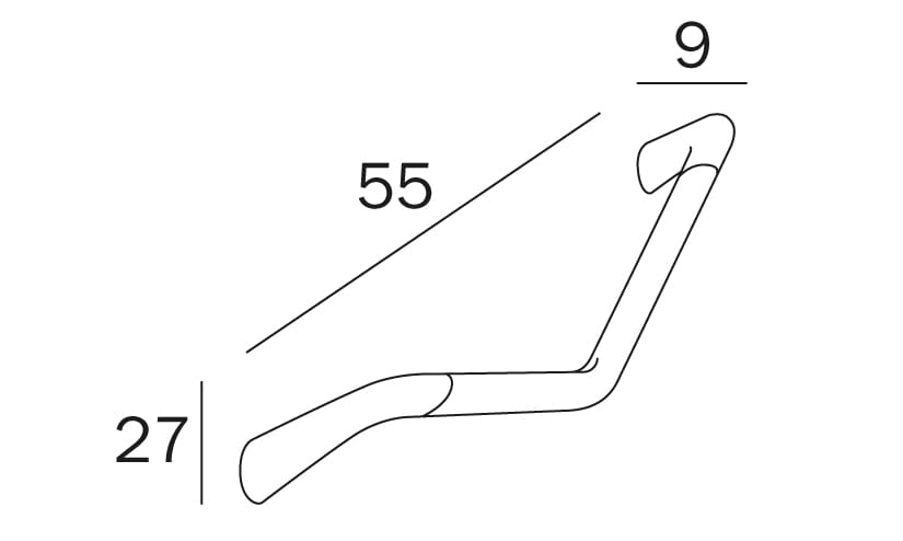 Металлическая фиксированная ручка для ванной комнаты INDA® комфорт ARCH-00062755 - Вид №2