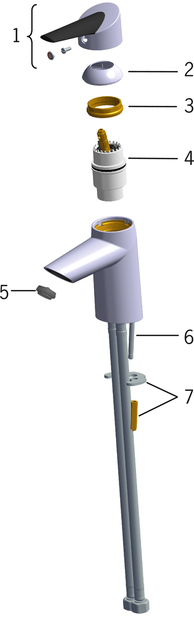 Oras 2700F Смеситель для умывальника 2700F Optima Хром  - Вид №6