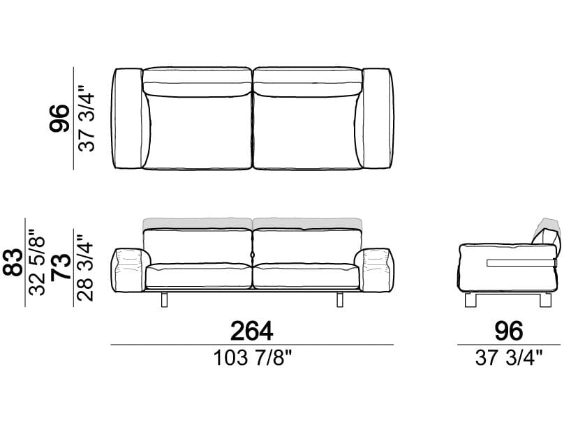 4-местный кожаный диван Arketipo CLOSE TO ME ARCH-00016702 - Вид №7