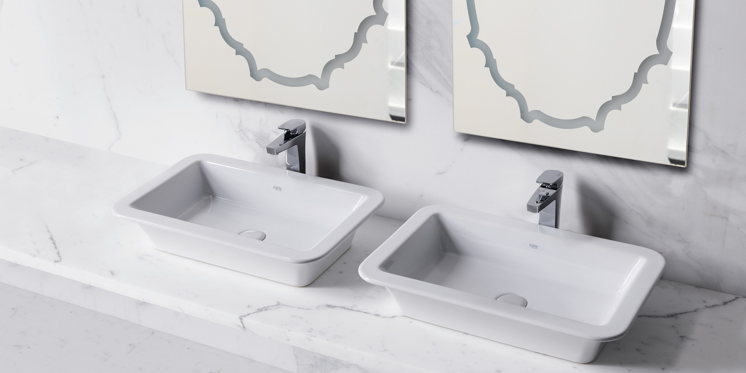 OPLA64 Накладная раковина на столешницу  овальная Ceramica Cielo  - Вид №1