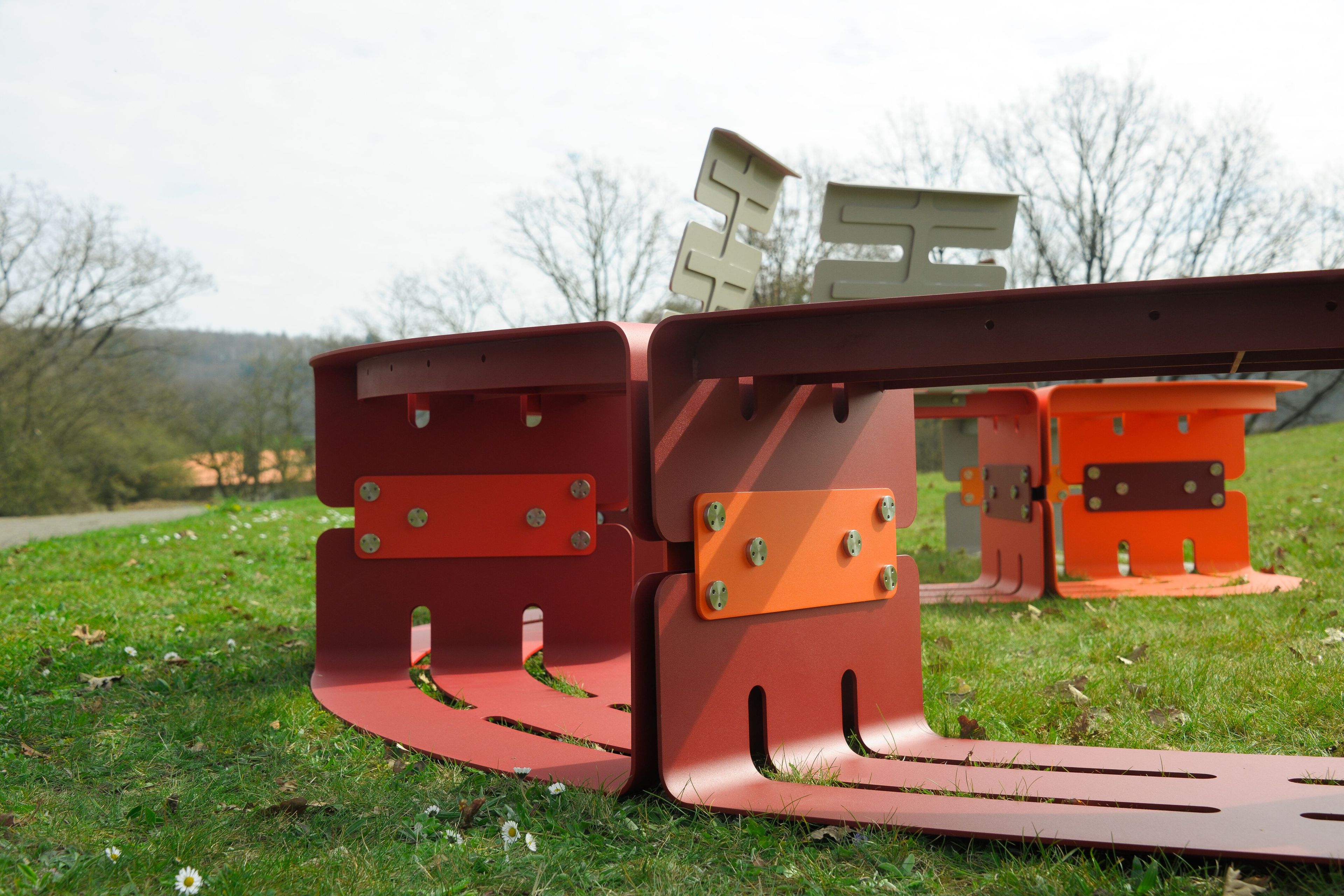 Модульная изогнутая скамья из нержавеющей стали BENKERT BANKE LINESCA ARCH-00096988 - Вид №8