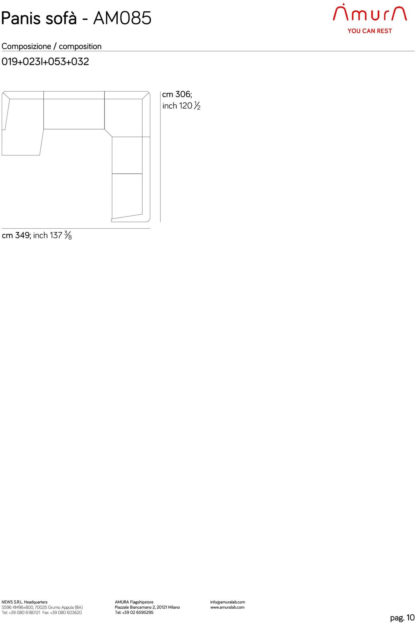 AMURA 3-х местный диван Panis Am085.589 - Вид №15