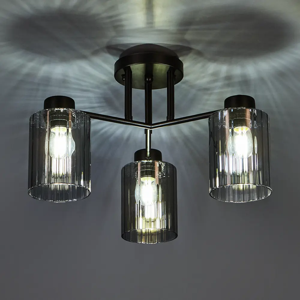 Люстра SCHAFFNER Dark 3600-3 - элегантное потолочное освещение для современных интерьеров 89374507 STLM-0932220 - Вид №1