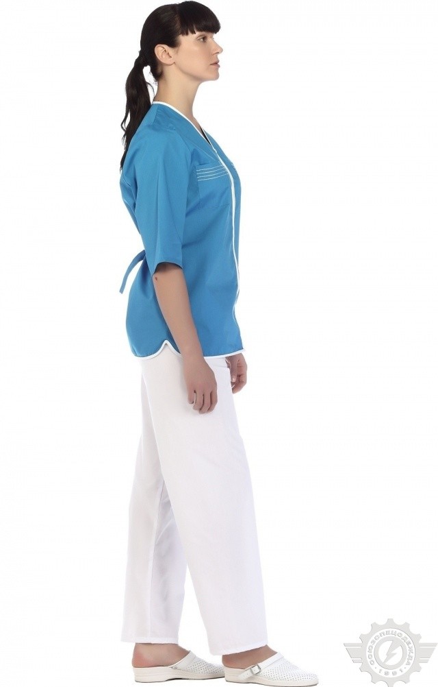 66182 Куртка "Сервис" темно-голубая  Медицинская одежда  размер 52/158-164 Спецодежда  - Вид №8