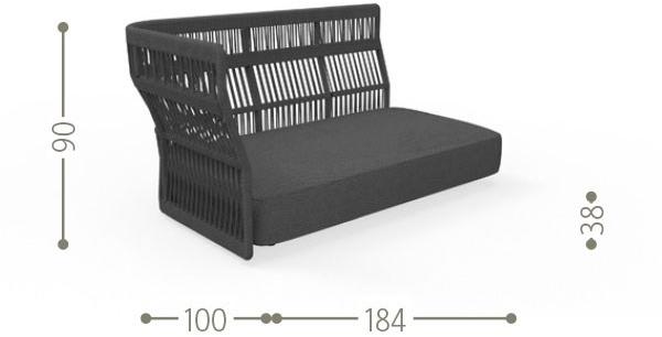 Talenti Модульный садовый диван из ткани и веревки Cliff sun-id-1425103 - Вид №32