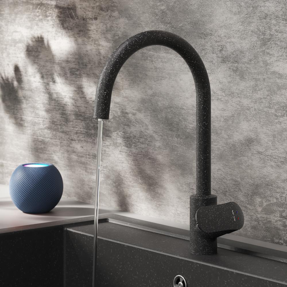 F8007722 смеситель для кухни с каналом для питьевой воды черный шт. AM.PM Like - Вид №2