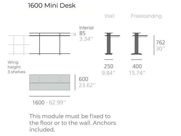 Книжный шкаф с письменным столом Systemtronic ARCH-00138003 - Вид №2