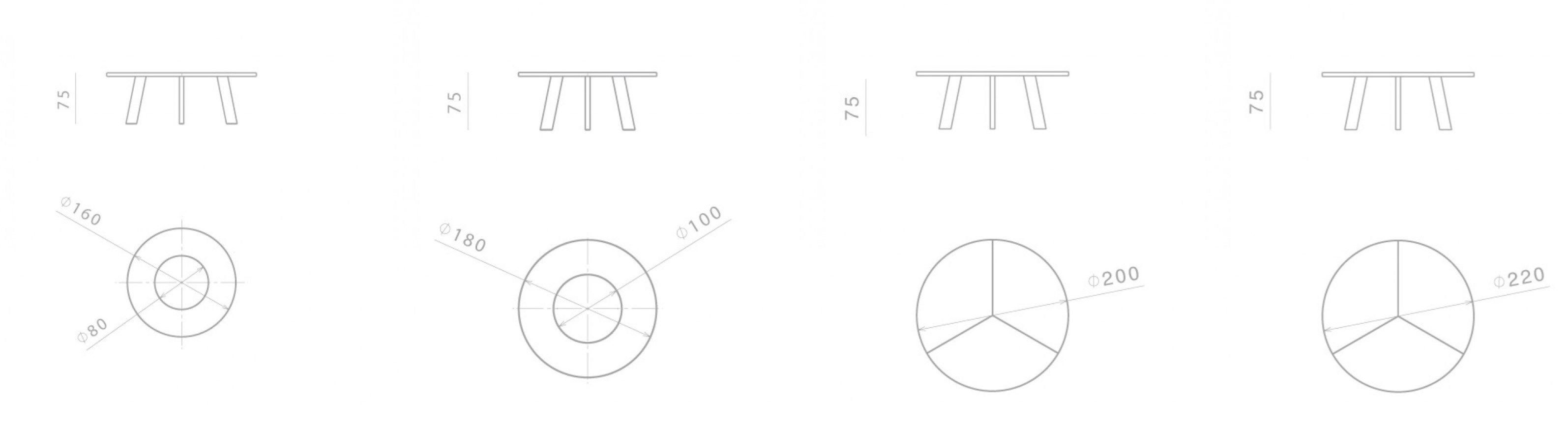 Круглый деревянный стол с Lazy Susan GHIDINI1961 Native ARCH-00066812 - Вид №1