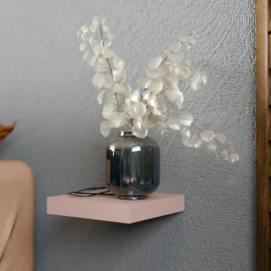 Полка настенная Spaceo Bistro 23x23.5 см МДФ цвет розовый