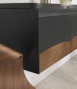 C375M3L50.101NC Тумба подвесная с 3 выдвижными ящиками A. e T. Italia TRACE Белый матовый - орех Каналетто Италия AeT ITALIA - Вид №6