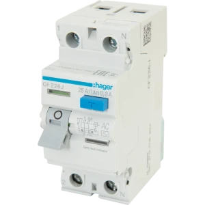 УЗО Hager CF226J 2P N 25 A 300 мА 6 кА AC 83284576 STLM-2064579
