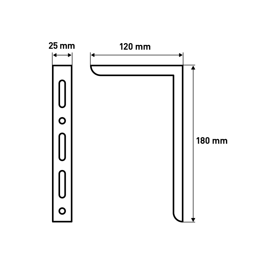 Кронштейн  Модерн 1, 120x180x25 мм, черный LJPS0121 Public Steel Россия  - Вид №5