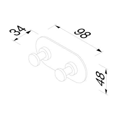 Металлическая вешалка для полотенец Geesa Nemox ARCH-00105820 - Вид №2