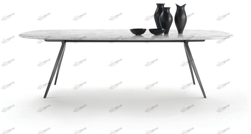 Flexform Овальный обеденный стол из мрамора Zefiro sun-id-1443851