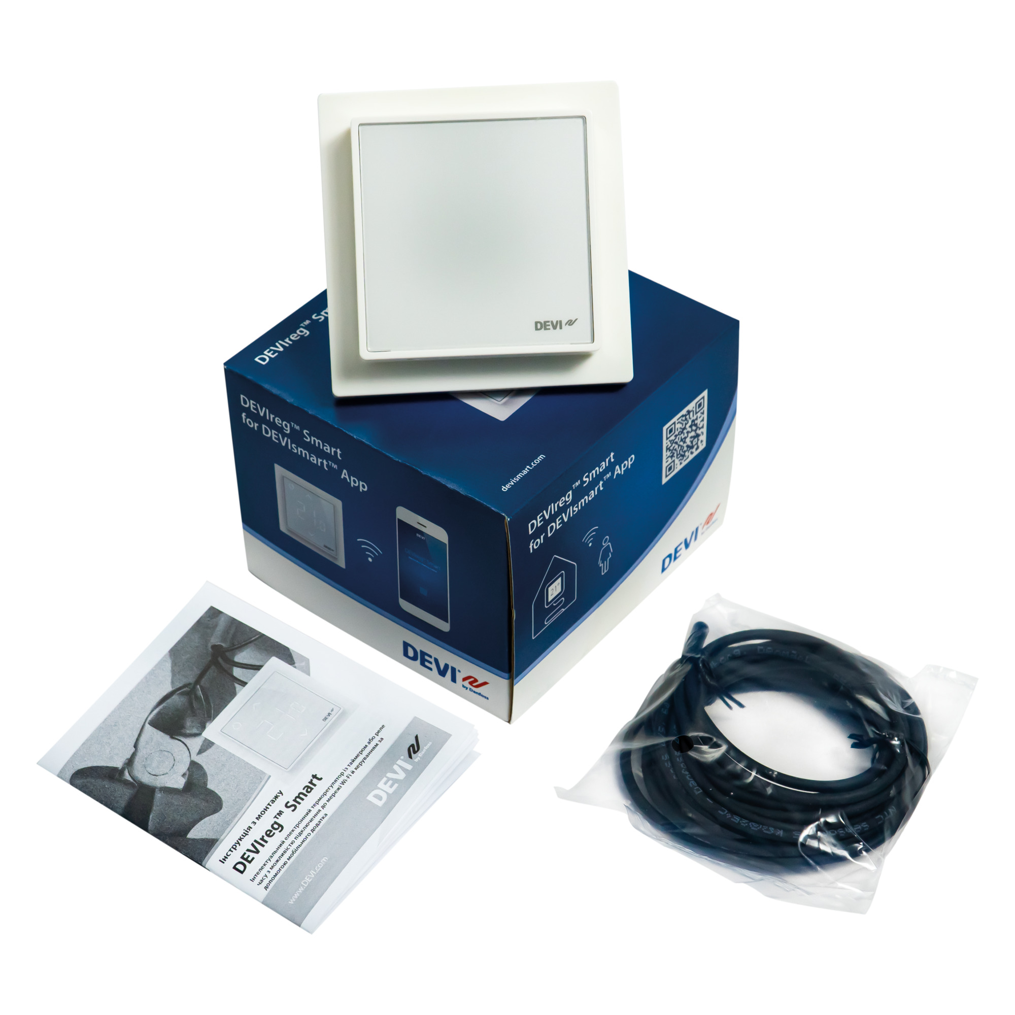 Danfoss DEVIreg™ Smart — программируемый терморегулятор для теплого пола с Wi-Fi DEVIreg Smart терморегулятор черный 140F1143  - Вид №4