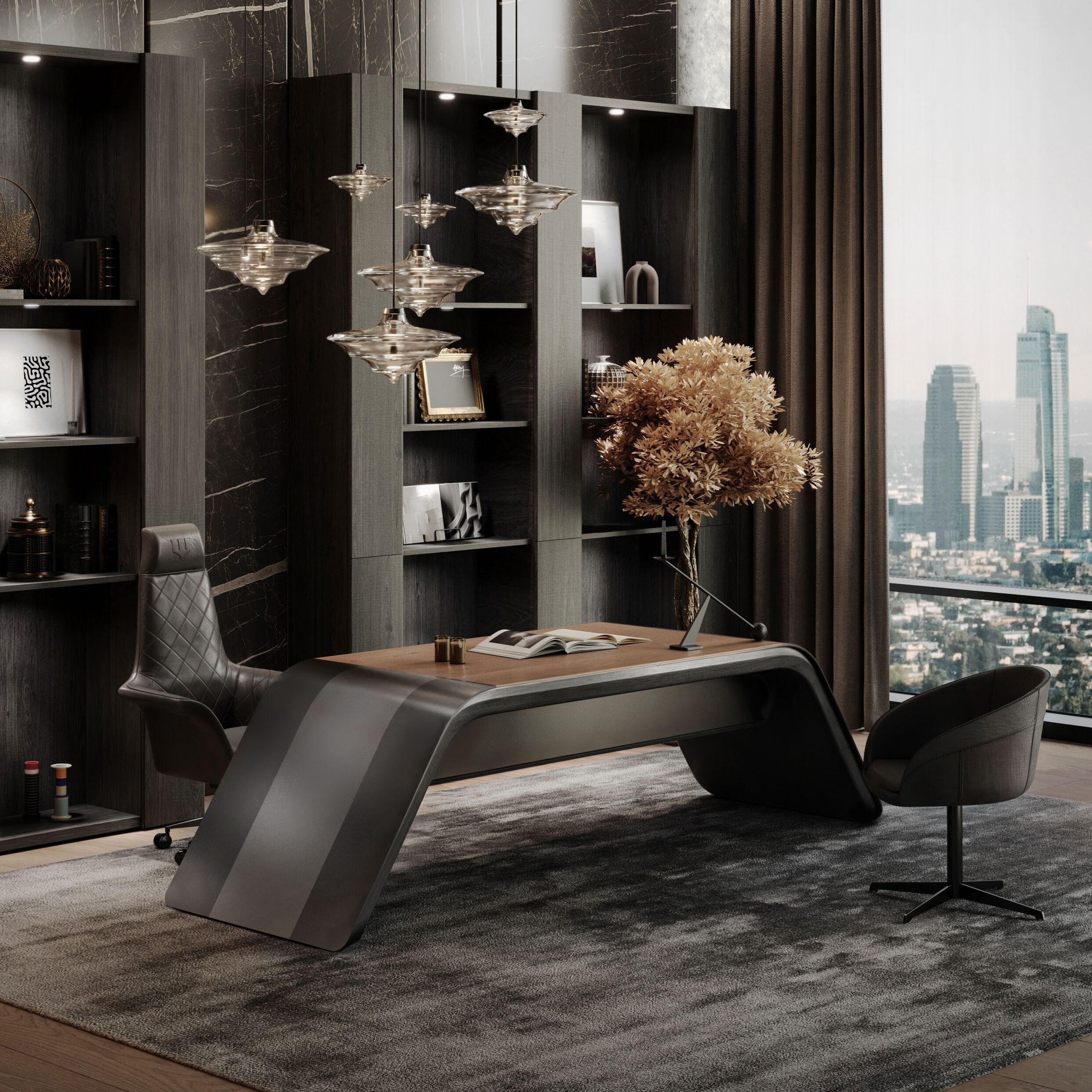 Кожаное офисное кресло Wayne Enterprises Home Collection WE-173 ARCH-00040830 - Вид №3