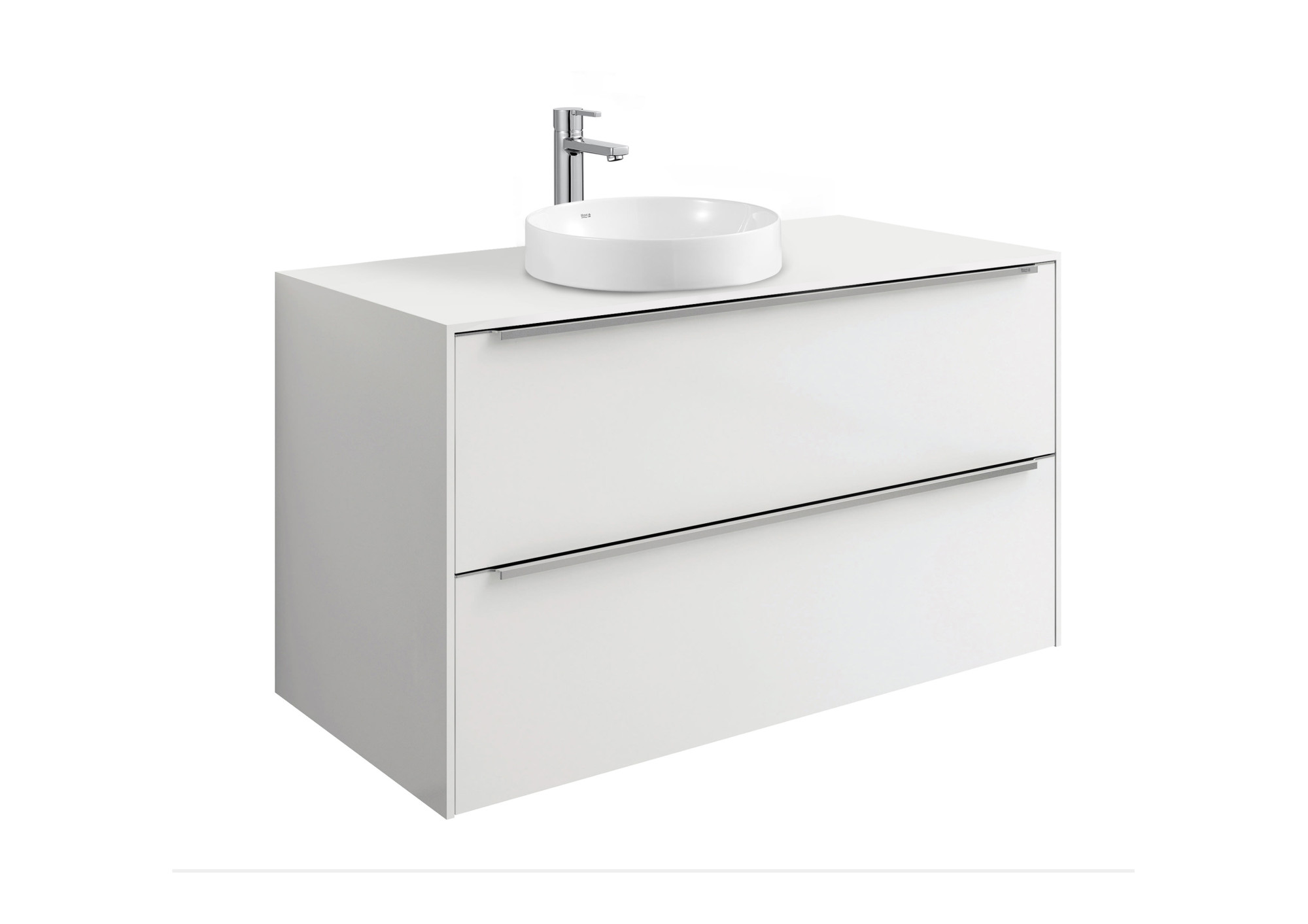 A851089806 Тумба для умывальника со столешницей Soft или Round ROCA Inspira 