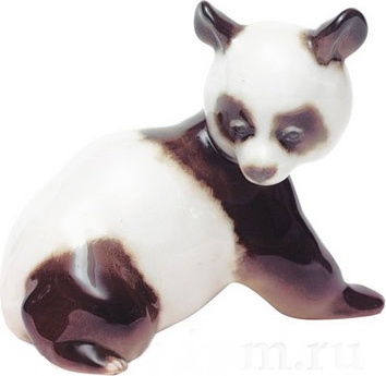 80353 Императорский фарфоровый завод Скульптура "Медвежонок панда" Фарфор твердый 