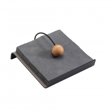 983641 HIPPO anthracite-grey салфетница 18х19см;LIND DNA 