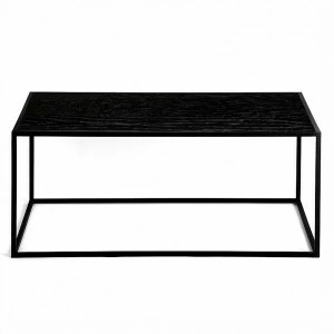 Журнальный столик черный со стеклом 80 см Darmian into black INTELLIGENT DESIGN  260831 Черный