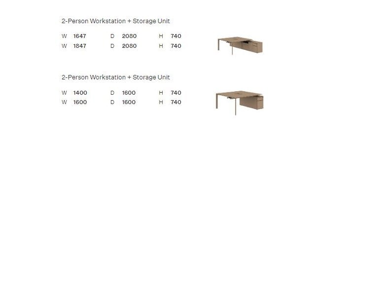 Меламиновый стол с несколькими ящиками Ersa Luta ARCH-00078628 - Вид №6