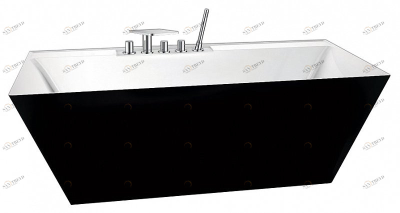 Акриловая ванна BelBagno BB19-NERO/BIA 