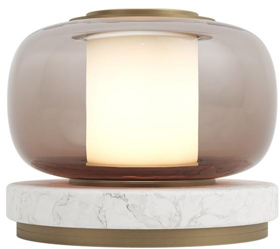 GABRIEL SCOTT Настольная лампа из дутого стекла с диммером Luna a sun-id-1493195 - Вид №1