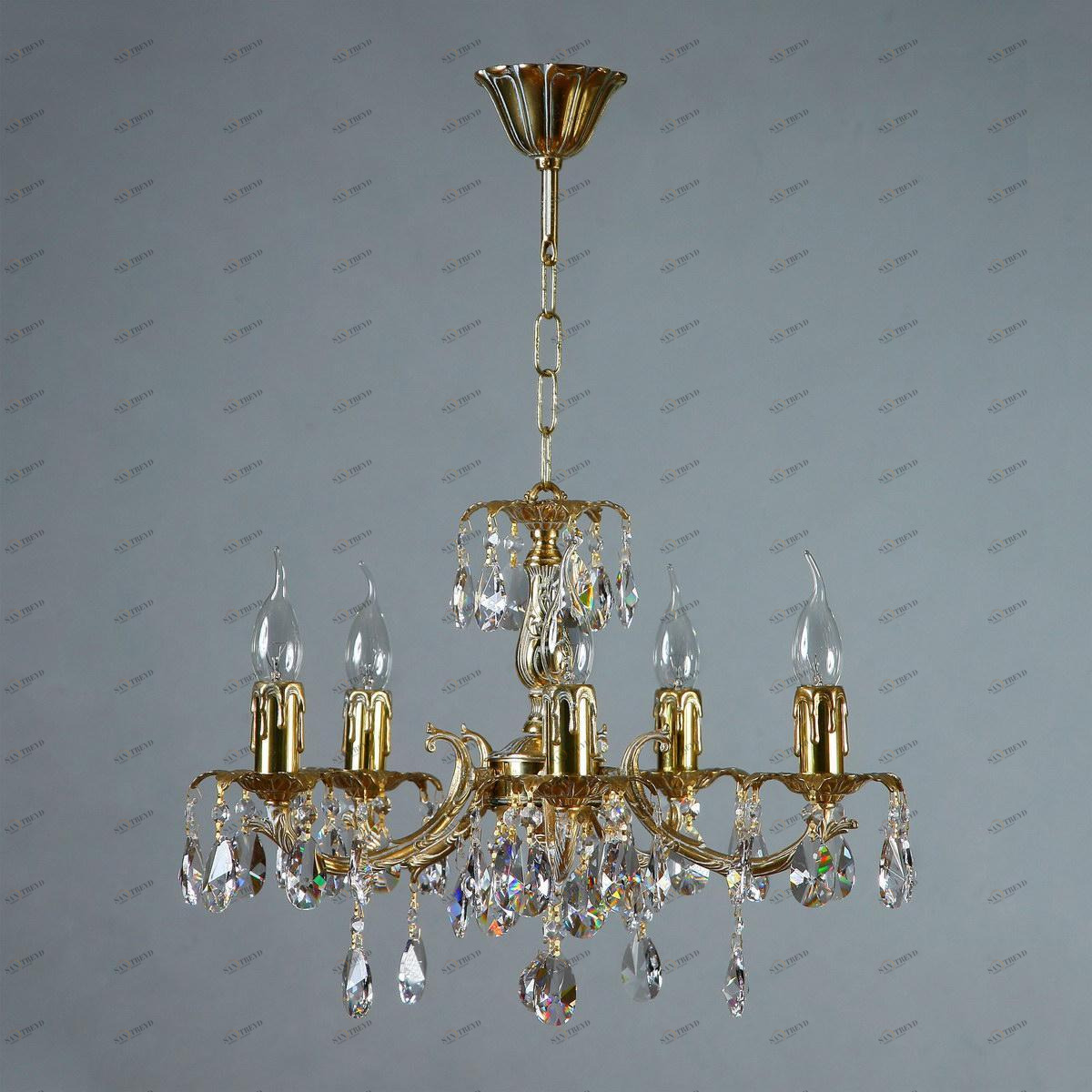 Подвесная люстра Ambiente Benisa 2226/5 WP Tear Drop AMBIENTE ДИЗАЙНЕРСКИЕ, BENISA 181516 Бронза 