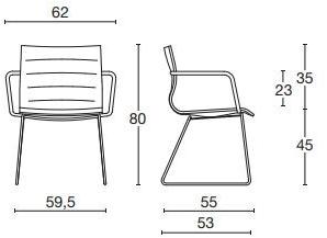 Diemme Санное кресло из ткани для залов ожидания Miss sun-id-1487554 - Вид №4