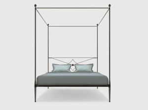 Двуспальная кровать из кованого железа с балдахином