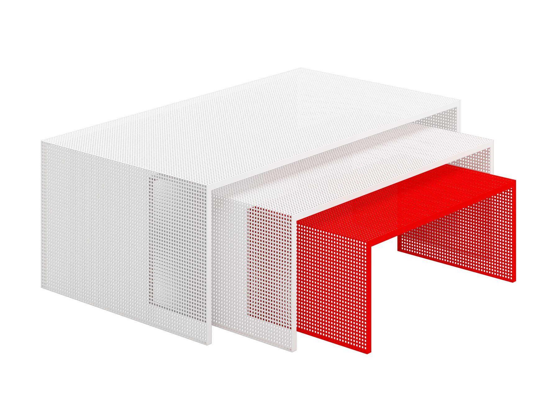 Перфорированный металлический прямоугольный журнальный столик Ripa DENTRO ARCH-00147179