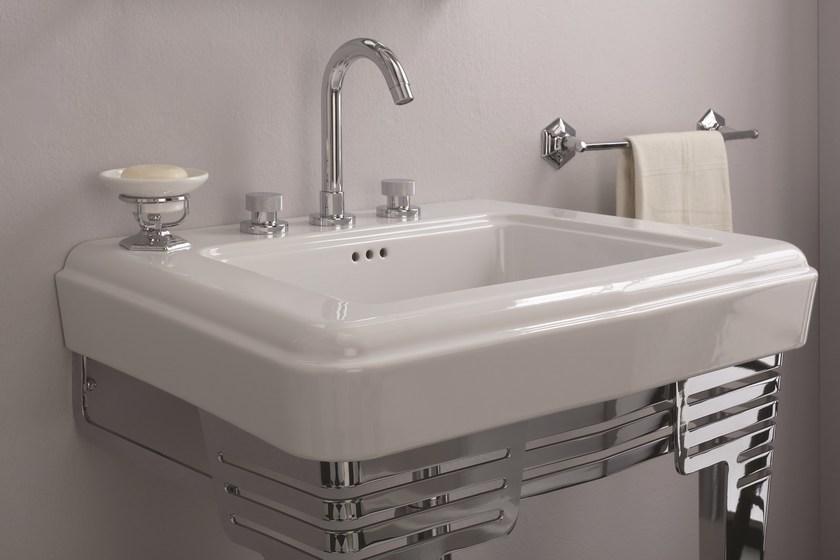 BLEU PROVENCE Раковина с одной консолью из керамики So fifties sun-id-1389224 - Вид №2