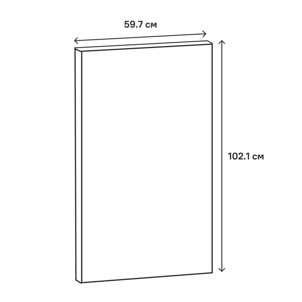 Фасад кухонного шкафа Токио 59.7x102.1 см KONSENSA ЛДСП цвет темное дерево Токио темное дерево STLM-2138511 - Вид №15
