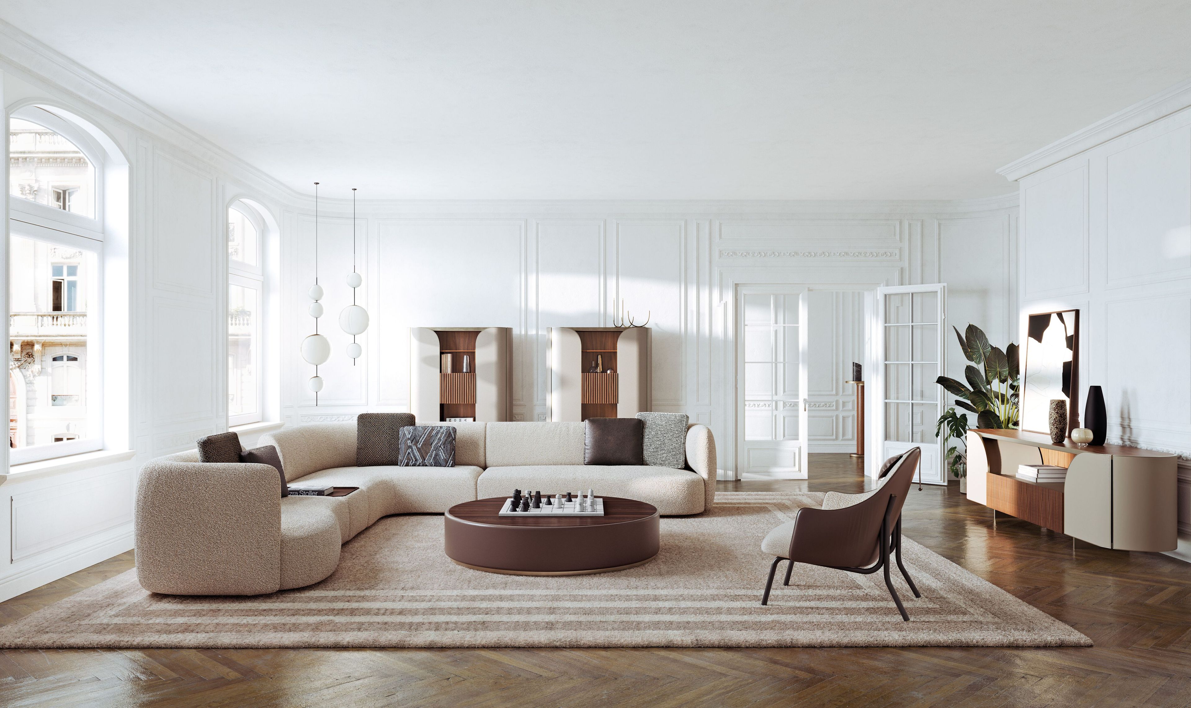 Деревянный низкий круглый журнальный столик Capital Collection Étoile ARCH-00117848 - Вид №1